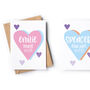 Personalised 'Heart' New Baby Card, thumbnail 1 of 2