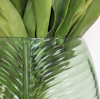 Leaf Design Glass Vase, 3 of 3