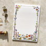 Butterflies And Bees Wildflowers Stationery Bundle, A5 Notepad And Six Folded Cards And Envelopes, thumbnail 2 of 8