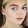 Sterling Silver 24 Ga Segment Hoop Nose Ring 12mm, thumbnail 1 of 4