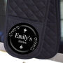 Black Personalised Oven Glove Floral Design, thumbnail 2 of 5