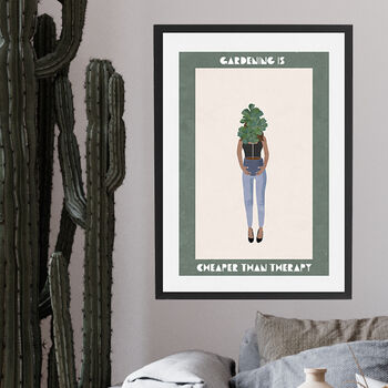 Gardening Therapy Inspirational Wall Art Print, 4 of 5