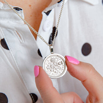 Lucky Sixpence Year Coin Necklace 1928 To 1967, 3 of 12