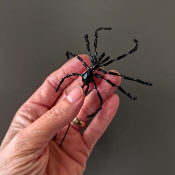 Handmade Spider Hair Pin In Black, 5 of 9