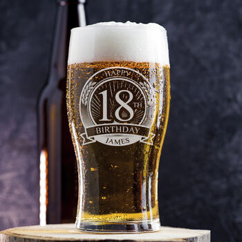 Personalised 18th Birthday Pint Glass And Gift Set, 6 of 6