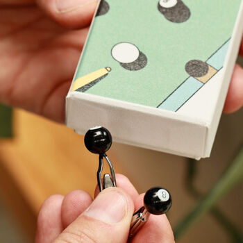 Eight Ball Pool Design Cufflinks In A Gift Box, 8 of 11