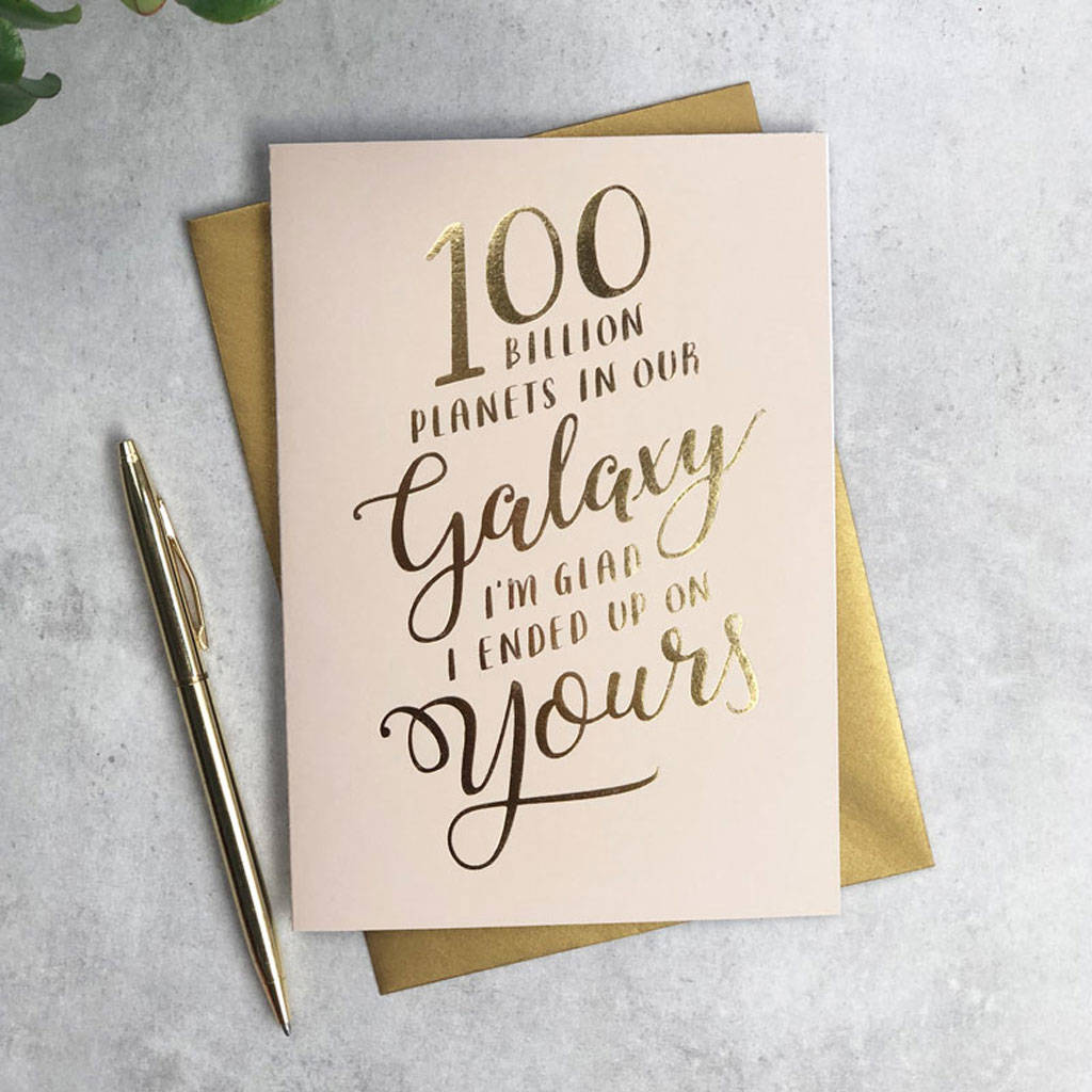 Image of 100 Billion Planets Anniversary Card