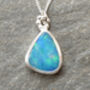 Australian Opal Doublet Necklace In Sterling Silver, thumbnail 1 of 4