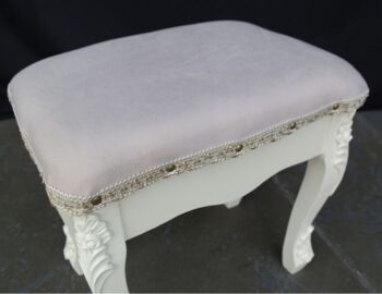 French Antique Dressing Table In White , Gold Or Cream, 3 of 10