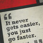 Greg Le Mond Cycling Quote Poster Print, thumbnail 2 of 3