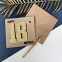 18th Black And Gold Birthday Card, thumbnail 1 of 6