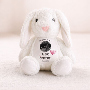 Personalised Big Sister Scan Bunny Plush, 3 of 5