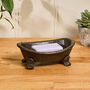 Cast Iron Roll Top Bath Soap Dish, thumbnail 3 of 5