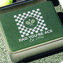 Personalised Checker Tennis Hip Flask And Balls Tin Gift For Dad, thumbnail 5 of 5