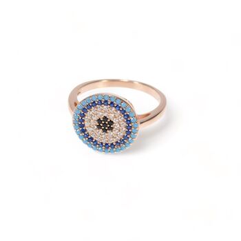 Turquoise Evil Eye Rings, Gold Vermeil 925 Silver, 3 of 8