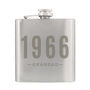 Personalised Date And Name Engraved Stainless Steel Hip Flask, thumbnail 4 of 6