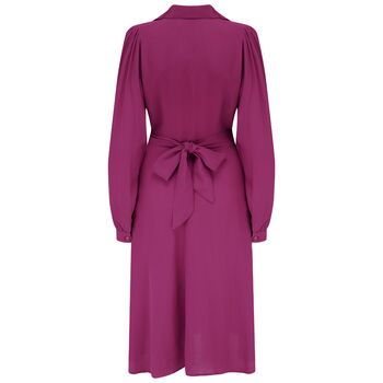 Clarice Dress In Mulberry Vintage 1940s Style, 2 of 3