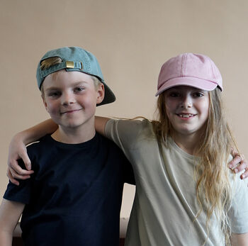 Daddy And Me Personalised Twinning Caps, 5 of 5
