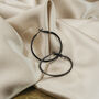 40 Mm Silver Plated Large Round Dainty Hoop Earrings, thumbnail 5 of 7