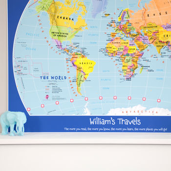 Personalised Child's World Map, 2 of 9