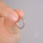 Sterling Silver Braided Huggie Hoops, thumbnail 4 of 10