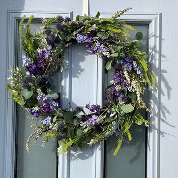Large Lavender And Catmint Floral Wreath, 7 of 7