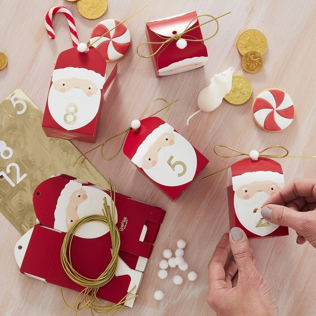 Santa Advent Calendar Boxes Fill Your Own By The Wedding Of My Dreams 