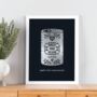 10th Tin Can Wedding Anniversary Print, thumbnail 1 of 8