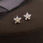 Opal Cz Star Stud Earrings In Sterling Silver, thumbnail 2 of 12