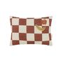 Vibes Rectangular Cushion Maroon Checks Fruit, thumbnail 1 of 3