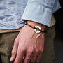 Personalised Men's Twenty Five Year Sterling Silver Anniversary Bracelet, thumbnail 3 of 4