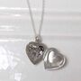 Sterling Silver Forget Me Not Locket, thumbnail 3 of 5