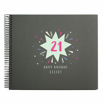 Personalised 21st Birthday Spiral Bound Book, 2 of 10