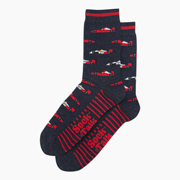Race Cars Bamboo Socks Men's Christmas Cracker Hanging Tree Decoration, 3 of 5
