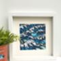 Framed Hand Made Paper Cut Wave Art, thumbnail 7 of 9