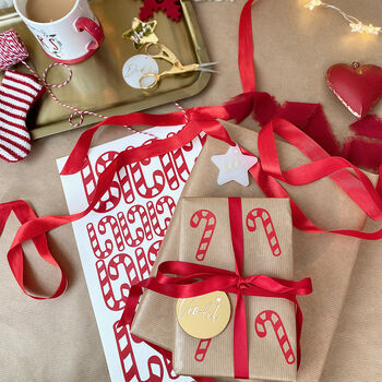 Candy Cane Christmas Gift Stickers, 4 of 9