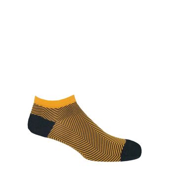 Lux Taylor Yellow Luxury Crew And Trainer Men’s Socks, 4 of 5