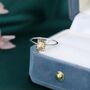 Genuine Citrine Cz Emerald Cut Ring, thumbnail 1 of 9