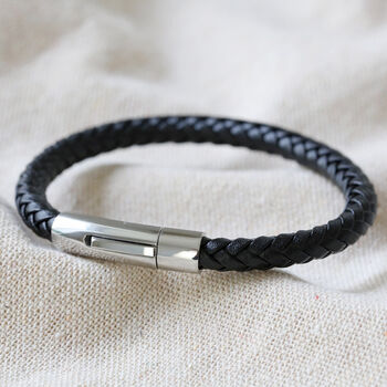 Men's Personalised Leather Bracelet, 6 of 12