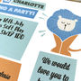 Pack Of Personalised Lion Party Invitations, thumbnail 2 of 3