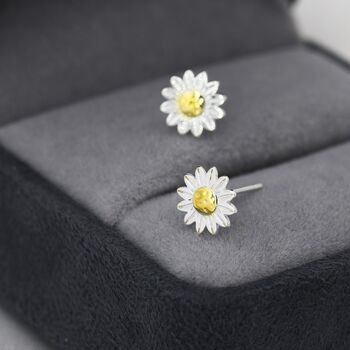 Little Sunflower Flower Stud Earrings, 4 of 11