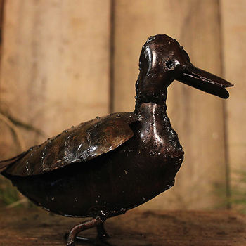 Duckling Handmade Recycled Metal Garden Sculpture, 2 of 4