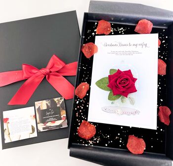 Personalised Red Rose Valentines Card Gift Boxed, 7 of 11