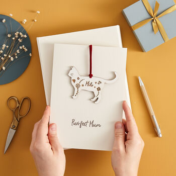 Personalised Cat Keepsake Mother's Day Card, 5 of 6