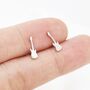 Sterling Silver Tiny Electric Guitar Stud Earrings, thumbnail 9 of 12