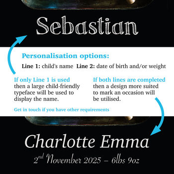 Personalised Birthday Cake Nursery Art Print Blue, 5 of 5