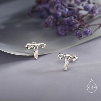 Sterling Silver Female Anatomy Stud Earrings, 3 of 12