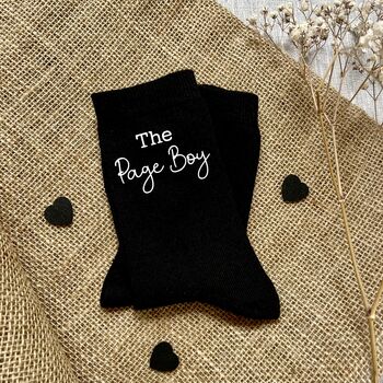 Personalised The Page Boy Wedding Day Socks, 2 of 5