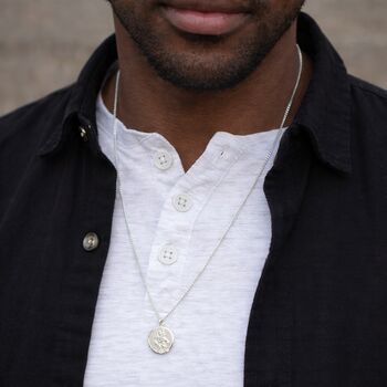 Personalised Sterling Silver St Christopher Necklace, 3 of 7