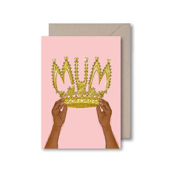 Mum Crown Black Mothers Day Card, 2 of 2